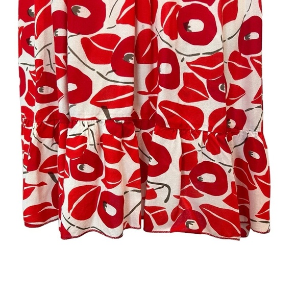 Karakorum Floral Poppy Print V Neck Fit & Flare Short Sleeve Dress Women’s Sz Lg - Picture 8 of 14